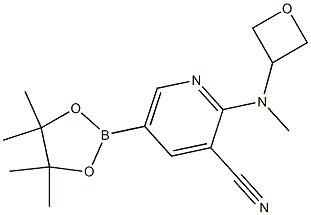 2-((oxetan-3-yl)methylamino)-5-(4,4,5,5-tetramethyl-1,3,2-dioxaborolan-2-yl)pyridine-3-carbonitrile