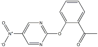 1-(2-(5-nitropyriMidin-2-yloxy)phenyl)ethanone,,结构式
