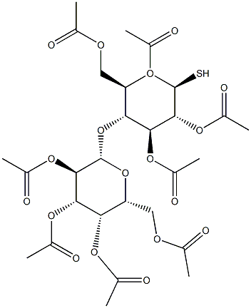 4-O-(2,3,4,6-Tetra-O-acetyl-b-D-galactopyranosyl)-1,2,3,6-tetra-O-acetyl-b-D-thioglucopyranose Structure