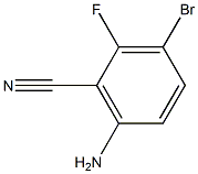 2-氟-3-溴-6-氨基苯腈 结构式