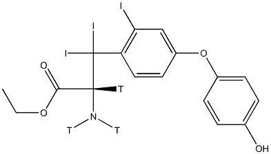 三碘甲状腺原氨酸(T3)乙酯 结构式