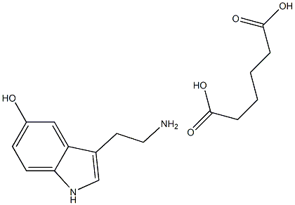 5-羟色胺己二酸盐 结构式
