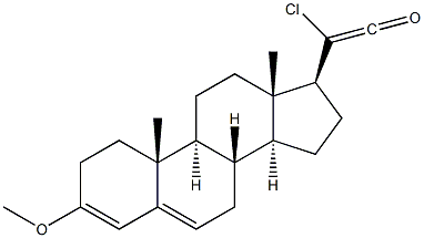 20-氯-3-甲氧基-孕甾-3,5,20-三烯-21-醛, , 结构式
