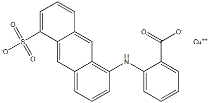 5-sulfoanthrylaminobenzoate copper Struktur
