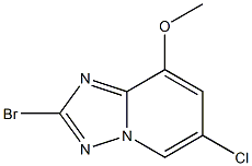 2-Bromo-6-chloro-8-methoxy-[1,2,4]triazolo[1,5-a]pyridine Struktur