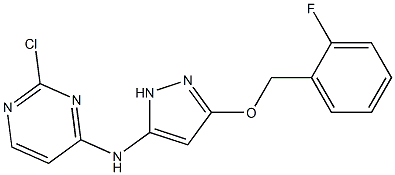 2-chloro-N-(3-((2-fluorobenzyl)oxy)-1H-pyrazol-5-yl)pyrimidin-4-amine
