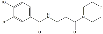 3-CHLORO-4-HYDROXY-N-[3-(MORPHOLIN-4-YL)-3-OXOPROPYL]BENZAMIDE,,结构式