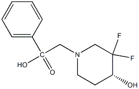 (R)-1-((R)-3,3-difluoro-4-hydroxypiperidin-1-yl)-2-hydroxy-2-phenylethanone, 2375165-16-3, 结构式