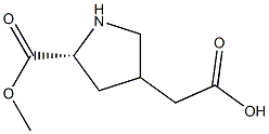 2-((5R)-5-(methoxycarbonyl)pyrrolidin-3-yl)acetic acid Struktur