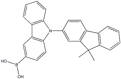 (9-(9,9-dimethyl-9H-fluoren-2-yl)-9H-carbazol-3-yl)boronic acid Structure