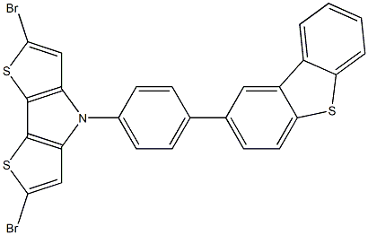 2,6-dibromo-4-(4-(dibenzo[b,d]thiophen-2-yl)phenyl)-4H-dithieno[3,2-b:2',3'-d]pyrrole Structure