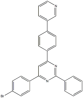 4-(4-bromophenyl)-2-phenyl-6-(4-(pyridin-3-yl)phenyl)pyrimidine Structure