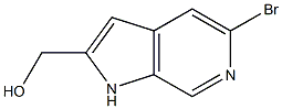 (5-Bromo-1H-pyrrolo[2,3-c]pyridin-2-yl)-methanol Struktur