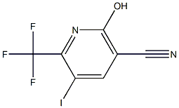 2-Hydroxy-5-iodo-6-trifluoromethyl-nicotinonitrile 结构式