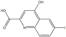 4-Hydroxy-6-iodo-quinoline-2-carboxylic acid 结构式