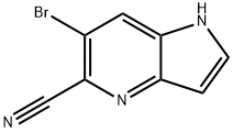 6-Bromo-1H-pyrrolo[3,2-b]pyridine-5-carbonitrile 结构式