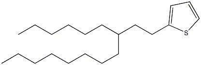 2-(3-己基十一烷基)噻吩, , 结构式