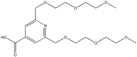 2,6-二{[2-(2-甲氧基乙氧基)乙氧基]甲基}异烟酸, , 结构式