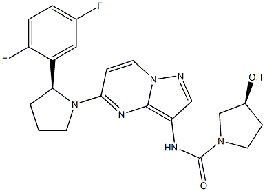 (S)-N-(5-((S)-2-(2,5-difluorophenyl)pyrrolidin-1-yl)pyrazolo[1,5-a]pyrimidin-3-yl)-3-hydroxypyrrolidine-1-carboxamide Structure