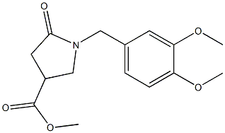 1-(3,4-Dimethoxy-benzyl)-5-oxo-pyrrolidine-3-carboxylic acid methyl ester Structure