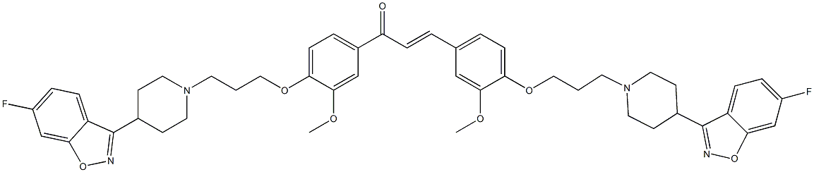 (E)-1,3-Bis(4-(3-(4-(6-fluorobenzo[d]isoxazol-3-yl)piperidin-1-yl)propoxy)-3-methoxyphenyl)prop-2-en-1-one