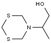 2-Methyl-2-(1,3,5-dithiazinan-5-yl)ethanol Structure