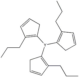 TRIS(N-PROPYLCYCLOPENTADIENYL)YTTRIUM, (99.9%- Y) (REO) Structure