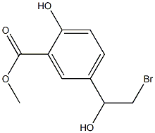 5-(2-Bromo-1-hydroxyethyl)-2-hydroxy-benzoic Acid Methyl Ester Structure