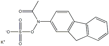 N-Acetyl-N-9H-fluoren-2-yl-hydroxylamine-O-sulfonic Acid Potassium Salt 化学構造式