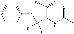 N-Acetyl-S-phenyl-DL-cysteine-3,3-d2, , 结构式