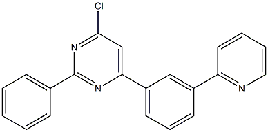 4-氯-2-苯基-6-(3-(吡啶-2-基)苯基)嘧啶, , 结构式
