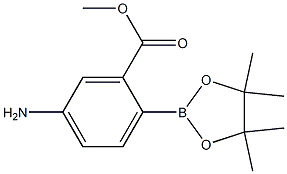 5-Amino-2-(4,4,5,5-tetramethyl-[1,3,2]dioxaborolan-2-yl)-benzoic acid methyl ester Struktur