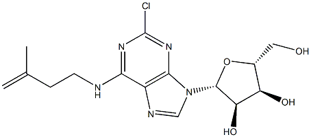 2-Chloro-N6-iso-pentenyladenosine Structure
