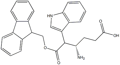 (S)-Fmoc-4-amino-5-(3-indolyl)pentanoic acid Struktur