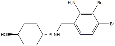 (trans)-4-((2-amino-3,4-dibromobenzyl)amino)cyclohexanol Struktur