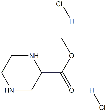 PIPERAZINE-2-CARBOXYLIC ACID METHYL ESTERDIHYDROCHLORIDE Structure