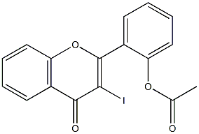 ACETIC ACID 2-(3-IODO-4-OXO-4H-CHROMEN-2-YL)-PHENYL ESTER Struktur