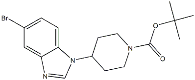 TERT-BUTYL 4-(5-BROMO-1H-BENZO[D]IMIDAZOL-1-YL)PIPERIDINE-1-CARBOXYLATE Structure