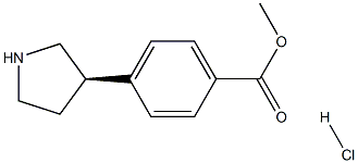 (R)-METHYL 4-(PYRROLIDIN-3-YL)BENZOATE HYDROCHLORIDE Struktur