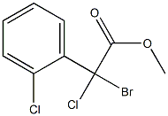 Methyl chloro-bromo-o-chlorophenylacetate Struktur
