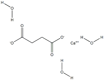 Calcium succinate trihydrate Struktur