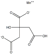 Manganese(II) hydrogen citrate Struktur