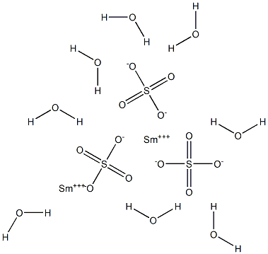 Samarium(III) sulfate octahydrate Struktur