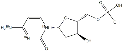 2'-Deoxycytidine 5'-monophosphate-15N3 Struktur