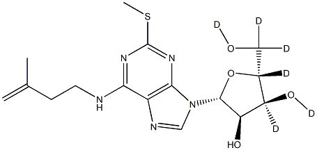 2-Methylthio-N6-Isopentenyladenosine-D6 Structure
