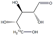 L-Lyxose-5-13C Struktur