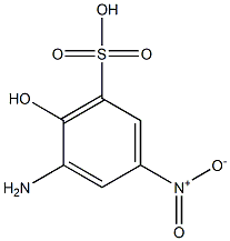 4-硝基-2-氨基苯酚-6-磺酸,,结构式
