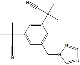 A,A,A',A'-四甲基-5-(1H-1,2,4-三唑-1-基甲基)-1,3-苯二乙腈,,结构式