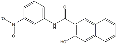 2-羟基-N-(3-硝基苯基)-3-萘甲酰胺, , 结构式