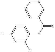 2,4-difluorophenyl nicotinate Struktur
